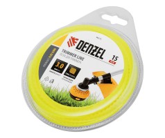 Леска для триммера зубчатый квадрат, 3мм х 15м, блистер FLEX CORD,  Denzel
