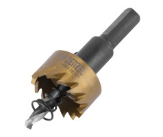 Коронка по металлу HSS, 25 мм, нитридтитановое покрытие Denzel