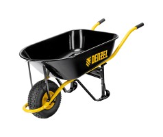 Тачка строительная, усиленная, объем 130 л, 230 кг, колесо 15х6.00-6 Denzel Тачка строительная, усиленная, объем 130 л, 230 кг, колесо 15х6.00-6 Denzel