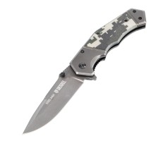 Нож складной, многоцелевой, системы Liner-Lock, с накладкой G10 на эргономичной рукоятке Denzel Нож складной, многоцелевой, системы Liner-Lock, с накладкой G10 на эргономичной рукоятке Denzel