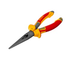 Длинногубцы прямые, диэлектрические рукоятки до 1000 В, трехкомпонентные рукоятки, 205мм Denzel