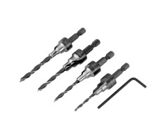 Набор сверл под конфирмат, 3-5 мм, 4 шт Denzel