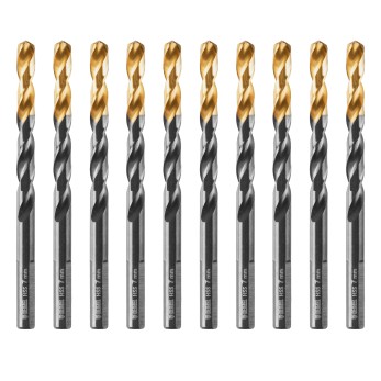 Сверло по металлу, 7 мм, HSS-Tin, Golden Tip, 10 шт. Denzel