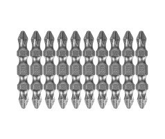 Бита двухсторонняя, PH2-PH2 х 45 мм, сталь S2, 10 шт. Denzel