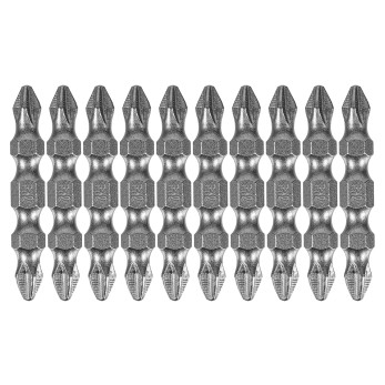 Бита двухсторонняя, PH2-PH2 х 45 мм, сталь S2, 10 шт. Denzel