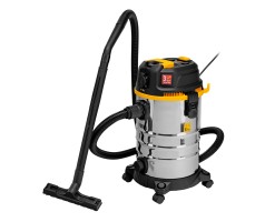 Пылесос строительный RVC30, 1400 Вт, бак 30 л, шланг 3 м, розетка с автосинхр. Denzel