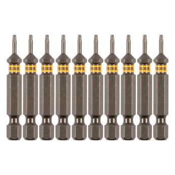 Бита TX 6х50, сталь S2, шестигранный профиль, 10 шт. Е 6,3 Denzel