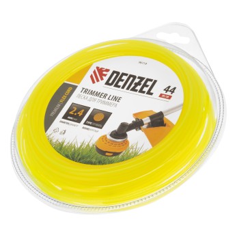 Леска для триммера, круглая 2.4 мм х 44 м, блистер Flex cord Denzel
