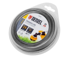 Леска для триммера двухкомпонентная звезда, 2,0мм х 15м,  FLEX CORD, DENZEL