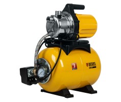Насосная станция PS800X, 800 Вт, 3200 л/ч, ресивер 24 л, подъем 38 м, нержавейка Denzel