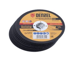 Круг отрезной по металлу, 125 х 1,0 х 22,2 мм, WA60TBF, в метал.банке, 10 шт. Denzel