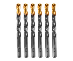 Сверло по металлу, 12 мм, HSS-Tin, Golden Tip, 6 шт. Denzel