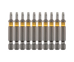 Бита TX 10х50, сталь S2, шестигранный профиль, 10 шт. Е 6,3 Denzel