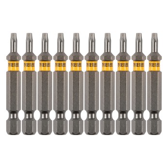 Бита TX 10х50, сталь S2, шестигранный профиль, 10 шт. Е 6,3 Denzel