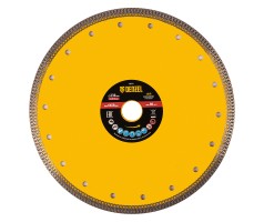 Диск алмазный отрезной 230 х 22,2мм, сплошной, супертонкий, горячий пресс, сухой/мокрый рез Denzel