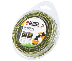 Леска для триммера двухкомпонентная витая квадратная, 2,0мм х 15м, блистер SkyCutter Denzel