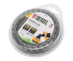 Леска для триммера двухкомпонентная эллипс, 2,0мм х 15м, блистер EXTRA CORD, Denzel