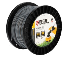 Леска для триммера двухкомпонентная круглая, 4,0мм х 69м, на DIN катушке EXTRA CORD Denzel