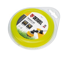 Леска для триммера, звезда 2.4 мм х 15 м, блистер Flex cord Denzel