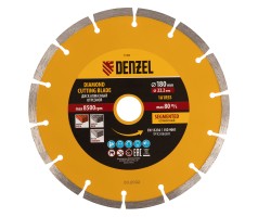 Диск алмазный, отрезной сегментный, 180 х 22.2 мм, сухая резка Denzel