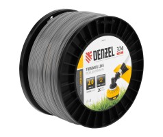 Леска для триммера двухкомпонентная звезда, 2,0мм х 374м, на DIN катушке EXTRA CORD Denzel