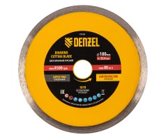Диск алмазный сплошной, супертонкий, 180 х 25,4 мм, горячее прессование, мокрое резание Denzel