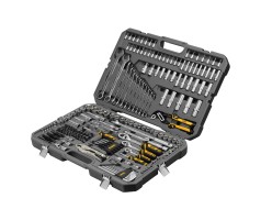 Набор инструментов, 1/2", 3/8", 1/4", CrV, S2, пластиковый кейс, 232 предмета Denzel