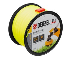 Леска для триммера звезда, 2,7мм х 202м, на DIN катушке FLEX CORD Denzel