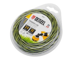 Леска для триммера двухкомпонентная витая квадратная, 2,4мм х 15м, блистер SkyCutter Denzel