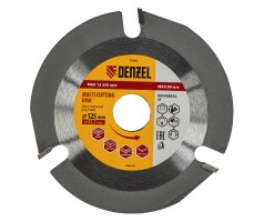 Диск пильный для УШМ, "Мультирез", 125 мм, посадка 22.2 мм Denzel