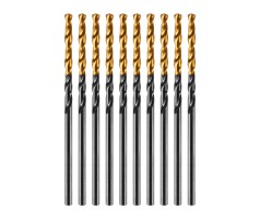 Сверло по металлу, 2 мм, HSS-Tin, Golden Tip, 10 шт. Denzel