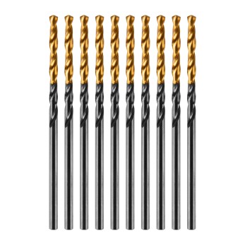 Сверло по металлу, 2 мм, HSS-Tin, Golden Tip, 10 шт. Denzel