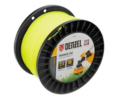Леска для триммера зубчатый квадрат, 2,4мм х 172м, на DIN катушке FLEX CORD Denzel