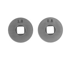 Подающий ролик, V профиль под стальную проволоку 0,8-1мм, посадка квадрат, 2 шт Denzel