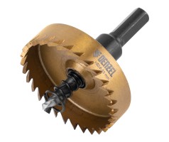 Коронка по металлу HSS, 53 мм, нитридтитановое покрытие Denzel