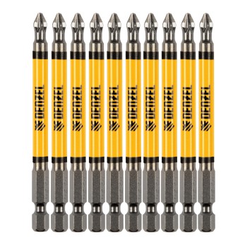 Бита PZ2х90, сталь S2, цилиндр., 10 шт. Е 6,3 Denzel