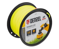 Леска для триммера круглая, 4,0мм х 69м, на DIN катушке FLEX CORD,  Denzel