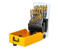 Набор сверл по металлу, 1-13 мм, Р6М5-TiN, Golden Tip, 25 шт Denzel