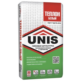 Штукатурка гипсовая Теплон белый Юнис 30 кг