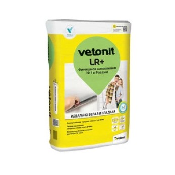 Шпаклевка полимерная Ветонит ЛР+ для сухих помещений белая 20 кг