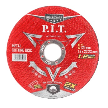 Диск отрезной по металлу P.I.T. 125x22,2x1,2 мм .(ACTW01-1251), шт