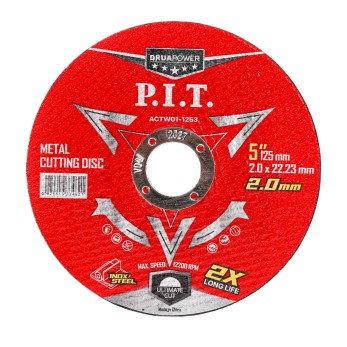 Диск отрезной по металлу P.I.T. 125x22,2x2,0 мм (ACTW01-1253), шт