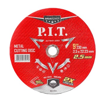 Диск отрезной по металлу P.I.T. 230x22,2x2,5 мм .(ACTW01-2303), шт