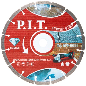 Диск алмазный отрезной (сегментированный) P.I.T. 230x22,2x1,4 мм(ACTW02-G230), шт