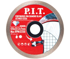 Диск алмазный отрезной (сплошной) P.I.T. 125x22,2x1,4 мм(ACTW03-C125A), шт