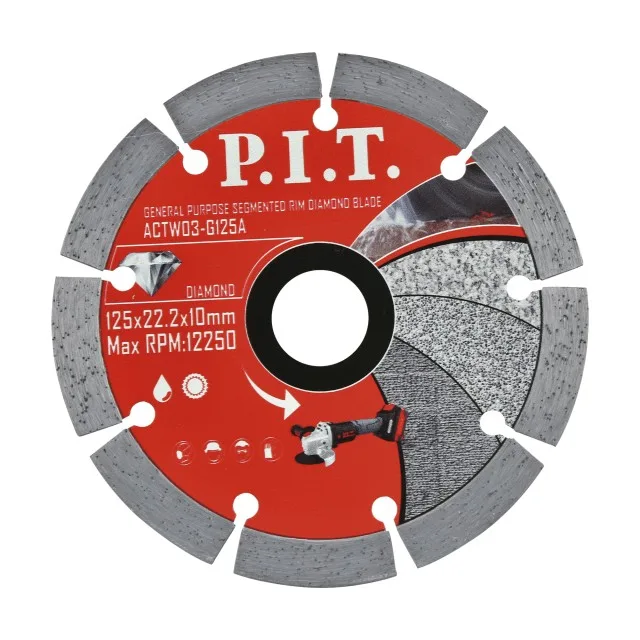 Диск алмазный отрезной (сегментированный) P.I.T. 125x22,2x1,4 мм(ACTW03-G125A), шт