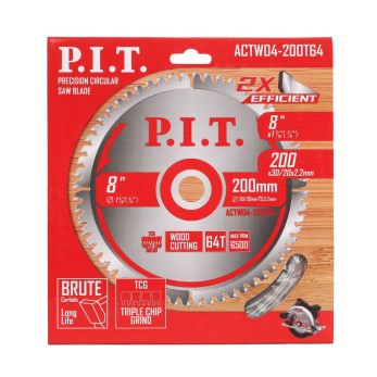 Диск пильный P.I.T. 200x30/20x2 мм 64T(ACTW04-200T64), шт