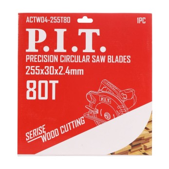 Диск пильный P.I.T. 255x30x2,4 мм 80T(ACTW04-255T80), шт