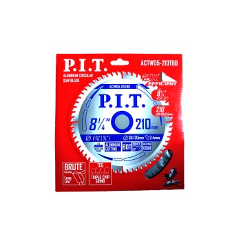 Диск пильный по алюминию P.I.T. 210x30/20x2,2 мм 80T(ACTW05-210T80), шт