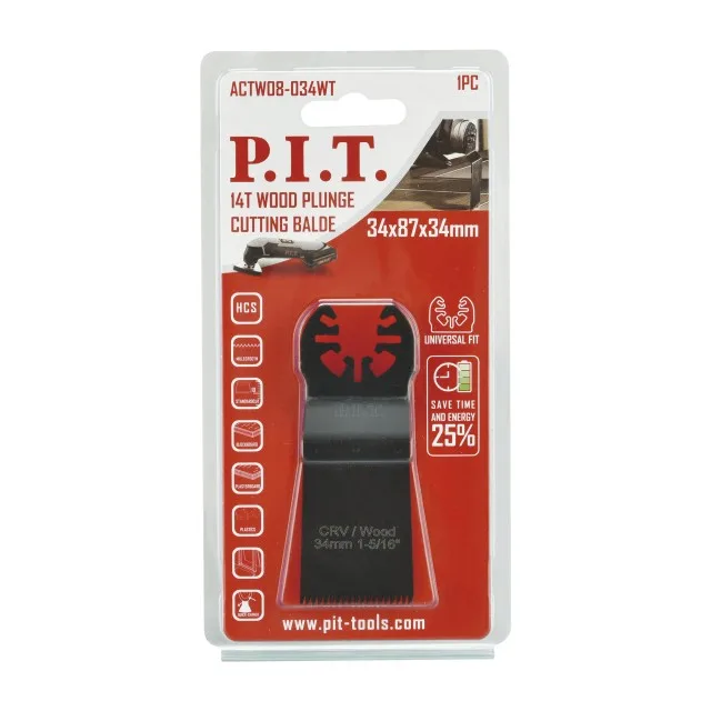 Пильная насадка по дереву P.I.T. 34мм(ACTW08-034W), шт